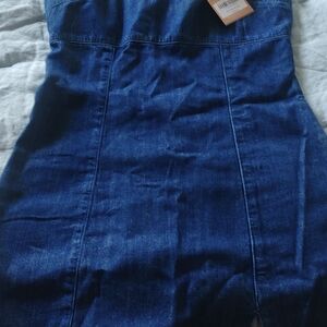 Reformation denim mini dress size 2